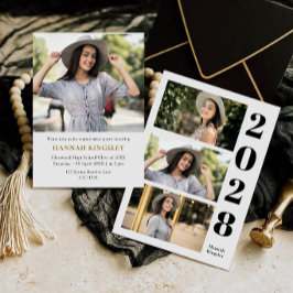 Convite de Formatura de Menina com Múltiplas Fotos