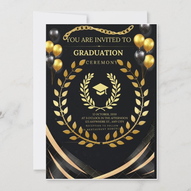 Convite de Formatura de Meninos 2026 | Elegante (Frente)