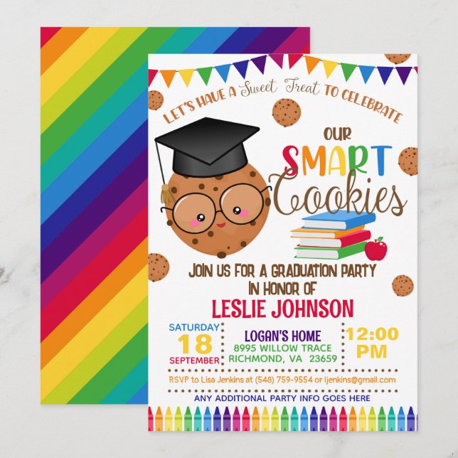 Convite de Formatura dos Nossos Smart Cookies (Frente/Verso)