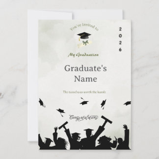 Convite de Formatura Elegante | Nome e Ano Persona