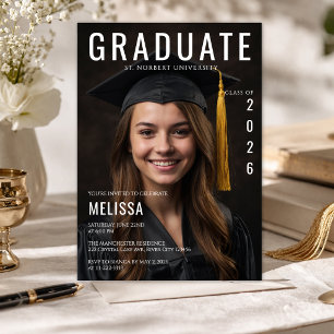 Convite de Formatura em Estilo de Revista Fotográf