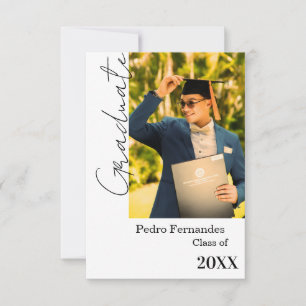 Convite de Formatura em Foto Minimalista Elegante