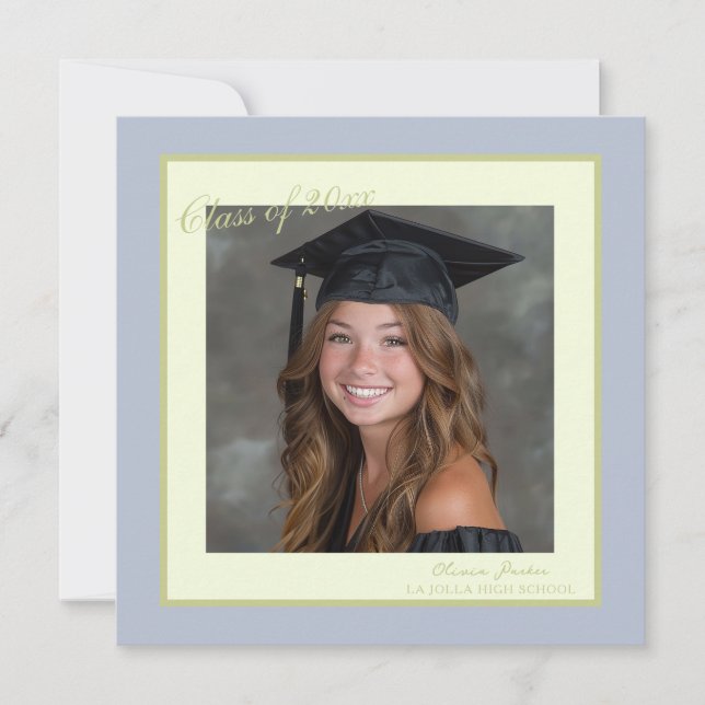 Convite de Formatura em Foto Pastel Quadrada (Frente)