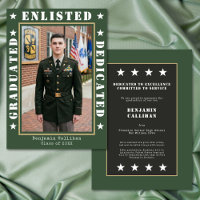 Convite de Formatura em Foto Verde Militar