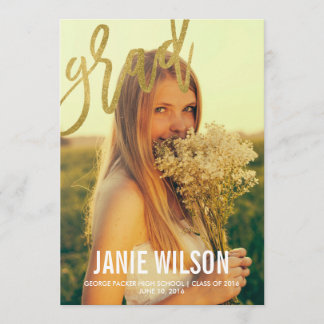 Convite de Formatura em Grafia Moderna Glamour Dou