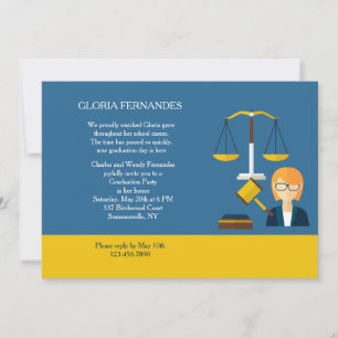 Convite de Formatura Feminina Assuntos Jurídicos