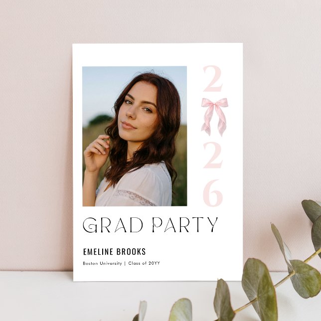 Convite de Formatura Festa de Conclusão com Laço R (Criador carregado)