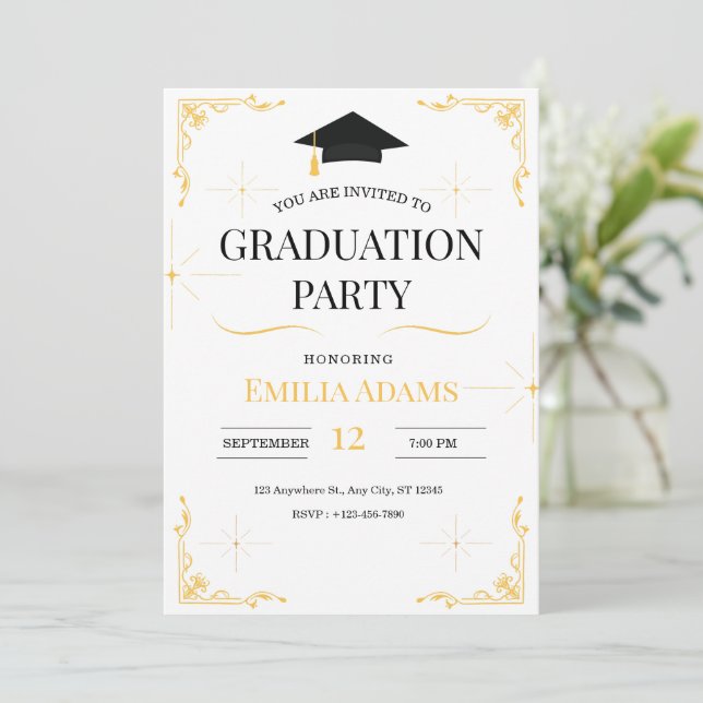 Convite de Formatura, Formatura Moderna Senior (Em pé/Frente)
