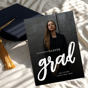 Convite de Formatura Foto Script Moderno Graduacao