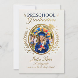 Convite de Formatura Infantil, Pré-Escola Pré-K Ja