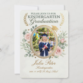 Convite de Formatura Infantil, Pré-Escolar Pré-K J