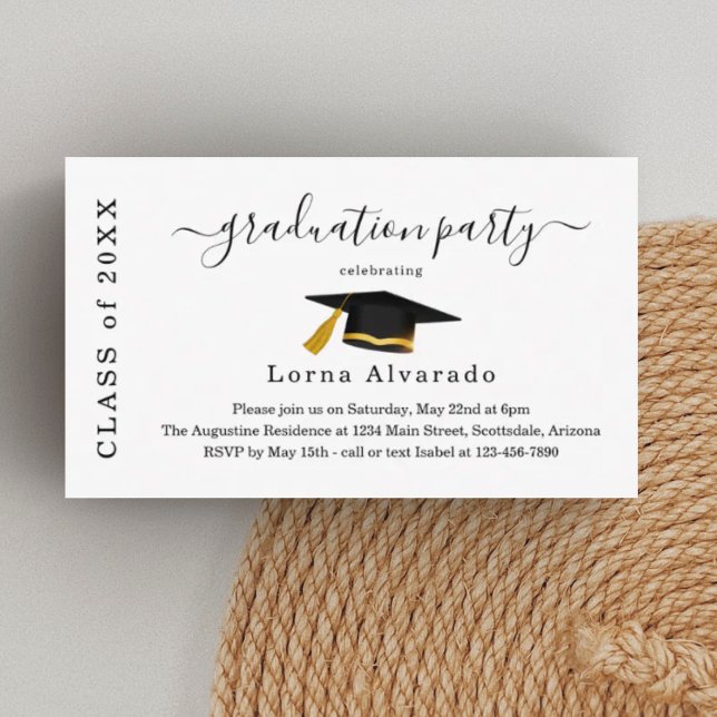 Convite de Formatura Minimalista Elegante (Criador carregado)
