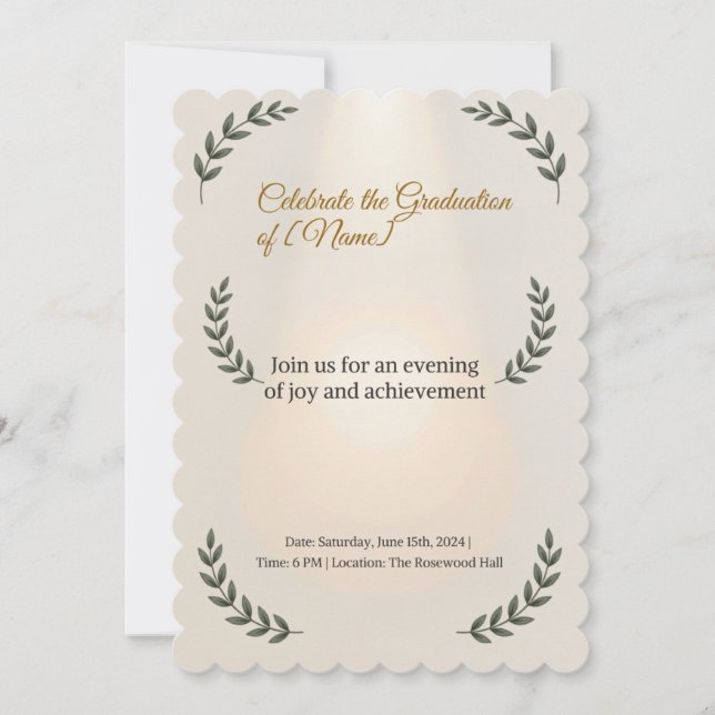 convite de formatura minimalista simples (Frente)