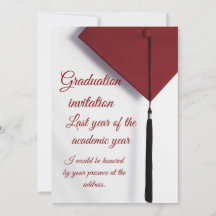 Convite de Formatura Moderno com Chapéu de Formatu