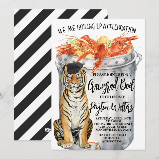 Convite de Formatura no Cozimento de Lagostins (Frente/Verso)