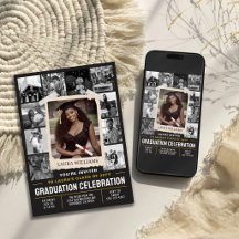 Convite de Formatura Personalizado, Colagem de Fot