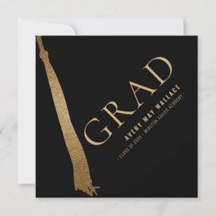 Convite de Formatura Personalizado Tassel Ouro Pre
