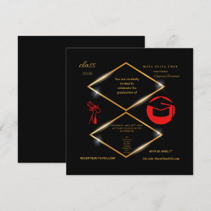 Convite de Formatura Personalizável Moderno