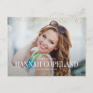 Convite de Formatura Postcard Sparkle Delight