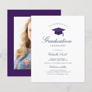 convite de formatura roxo elegante