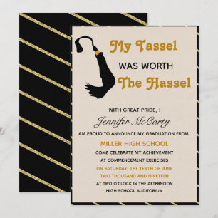 Convite de Formatura Tassel worth the Hassle