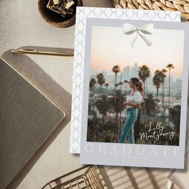 Convite de Formatura Trellis Coquette com Laço Bra (Criador carregado)