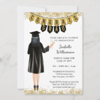 Convite de Formatura Único Cabelo Preto