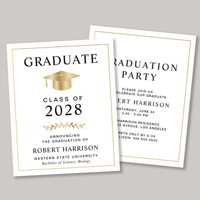 Convite de Formatura Universitária Econômico (Criador carregado)