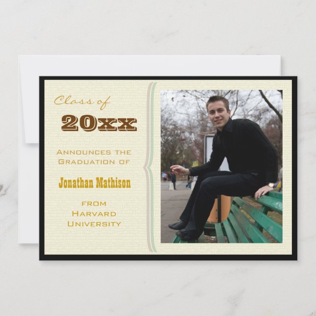 Convite de Foto Amarelo festa de formatura (Frente)