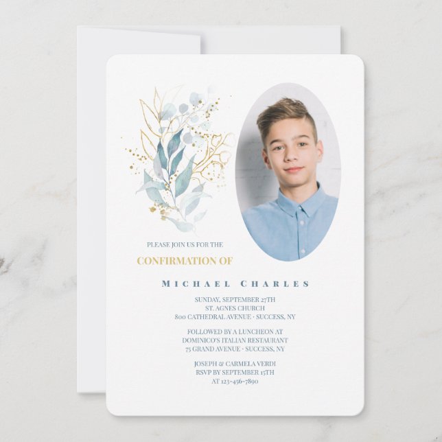 Convite de Foto Bouquet de Ervas (Frente)