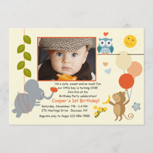 Convite de Foto com Amigos Animais