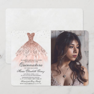 Convite de Foto com Brilho de Diamante para Festa 