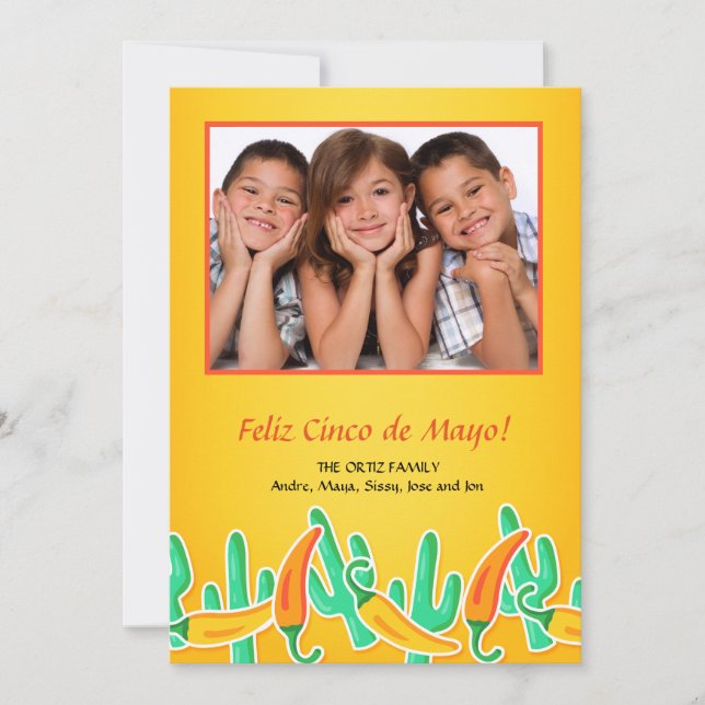 Convite de Foto com Tema Mexicano (Frente)
