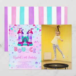 Convite de Foto de Aniversário Bounce