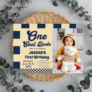 Convite de Foto de Aniversário de 1 Ano para um Me