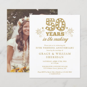 Convite de Foto de Aniversário de 50 Anos Orçament