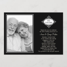 Convite de Foto de Aniversário de Fancy Seal