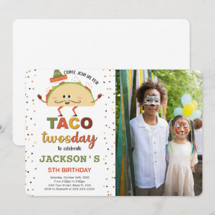 Convite de Foto de Aniversário de Taco