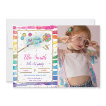 Convite de Foto de Aniversário Pintura 