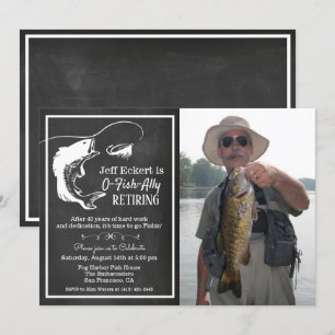 Convite de Foto de Aposentadoria de Pesca