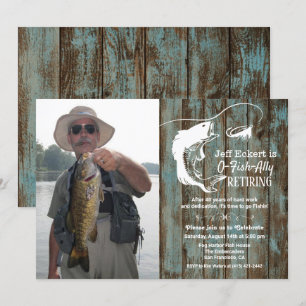 Convite de Foto de Aposentadoria de Pesca