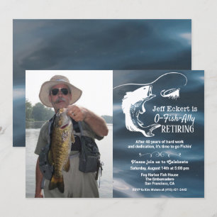 Convite de Foto de Aposentadoria de Pesca
