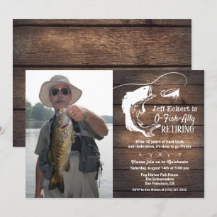 Convite de Foto de Aposentadoria de Pesca