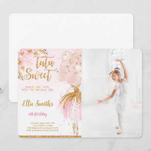 Convite de Foto de Bailarina Editável