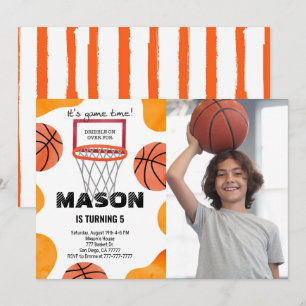 convite de foto de basquete