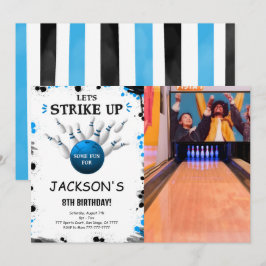 Convite de Foto de Boliche Azul