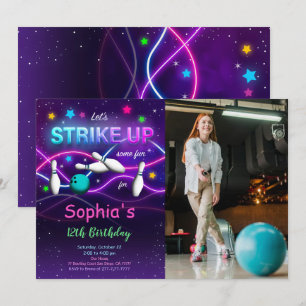 Convite de Foto de Boliche Editável