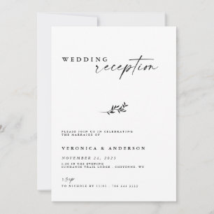 Convite de Foto de Casamento com Recepção de Casam