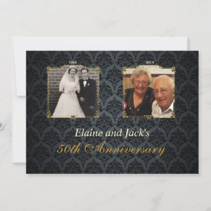 Convite de Foto de Casamento de 50º Aniversário