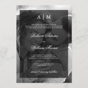 Convite de Foto de Casamento Moderno Sobreposiçã